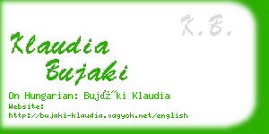 klaudia bujaki business card